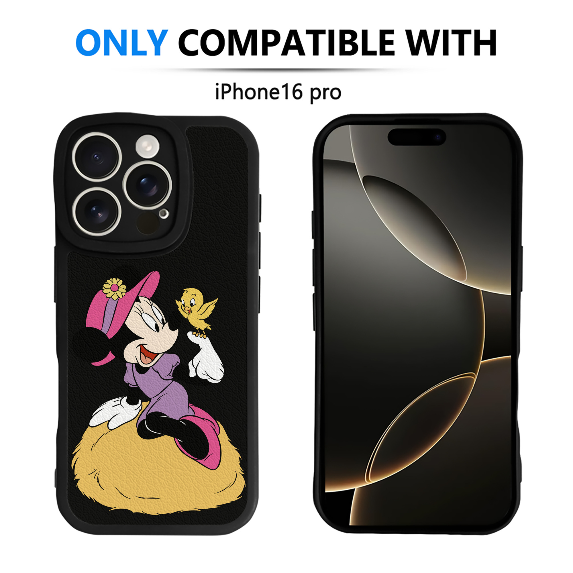 （画像用） ミッキーマウス Mickey Mouse 【iPhone 16シリーズ対応】シリコンスマホケース（レザー調） 材質：シリコン